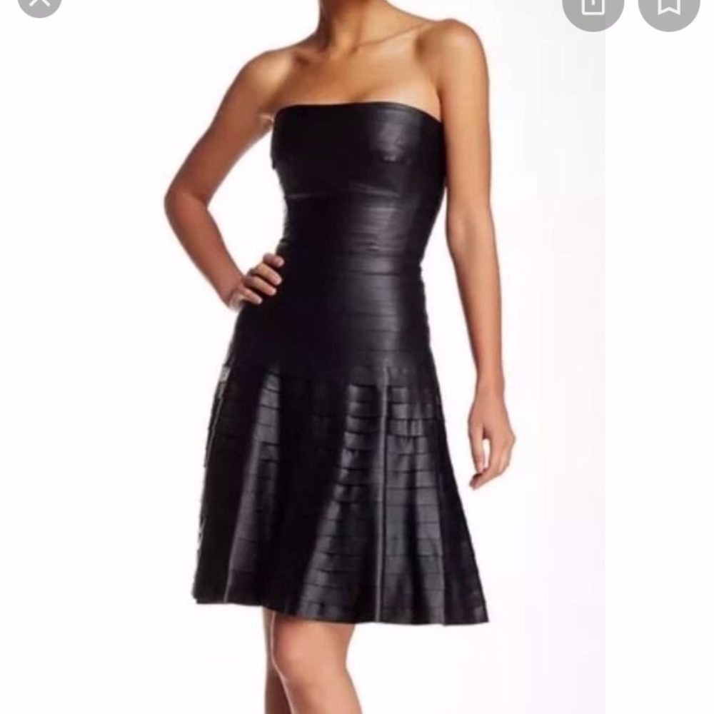 NWT Strapless Harley BCBG fit and flare dress in black